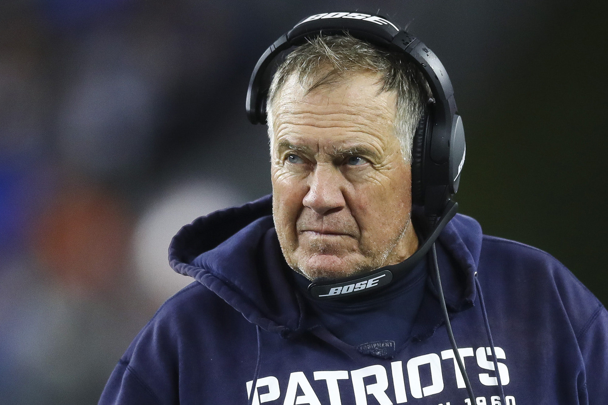 New England Patriots head coach Bill Belichick wears a Croatian